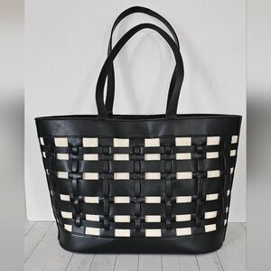 NEW Basket Weave Woven Tote Shoulder/Handbag